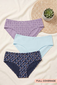 Zivame Low Rise Full Coverage Hipster Panty (Pack of 3) - Assorted — thumbnail 1